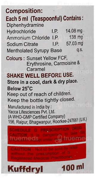 Kuffdryl Syrup 100Ml
